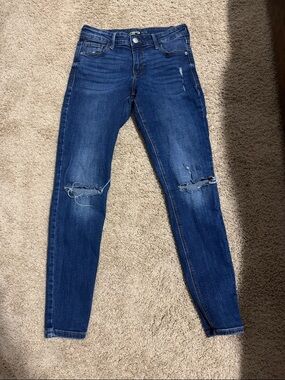Old Navy Blue Distressed Skinny Jeans